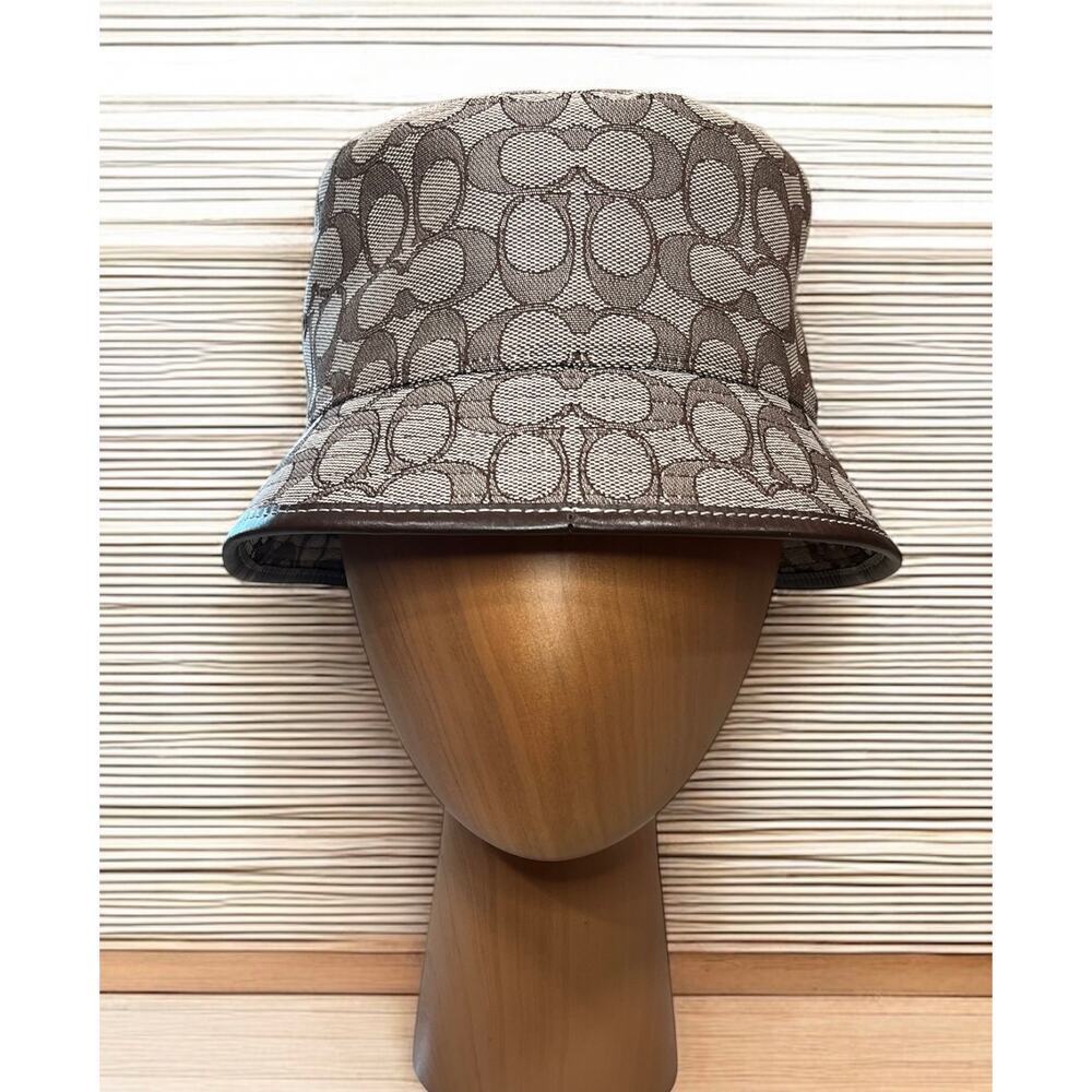 NWOT Coach C4043 Signature Jacquard Bucket Hat Size O/S
